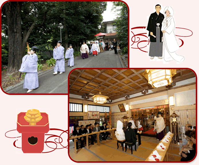 神前結婚式の様子