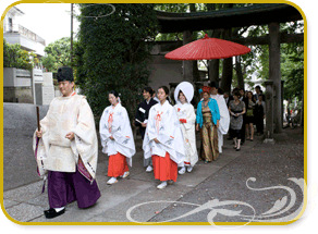 神前結婚式、参進
