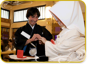 神前結婚式、指輪交換の儀